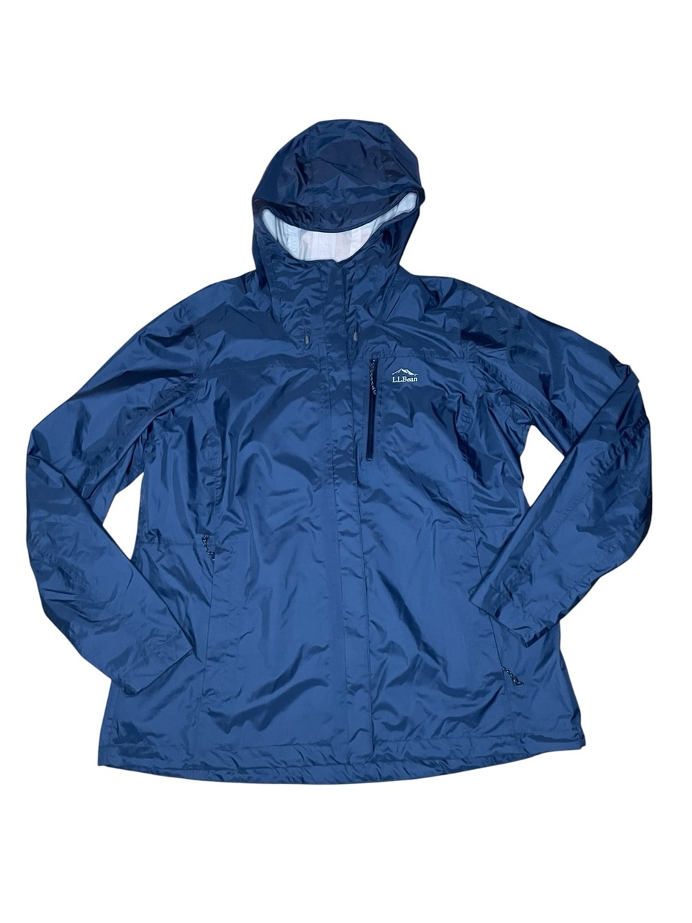 LL Bean Navy Blue Waterproof, Windproof, Trail Model Trail Jacket-Women’s XL